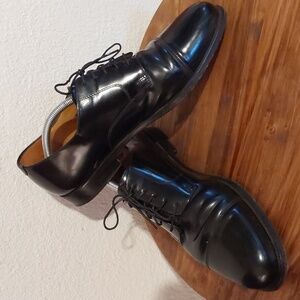 Cole Haan City Black Patent leather Oxfords Cap toe Dress Shoes EUC Sz.12 D